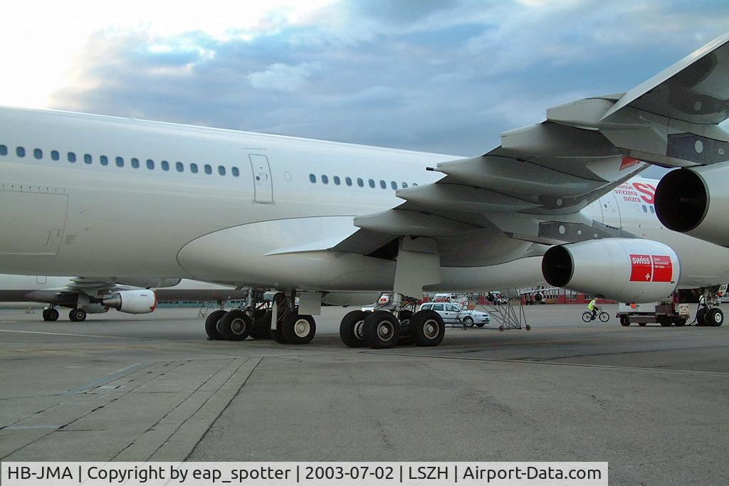 HB-JMA, 2003 Airbus A340-313 C/N 538, close up