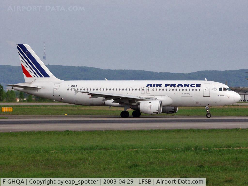 F-GHQA, 1989 Airbus A320-211 C/N 0033, departing to ORY
