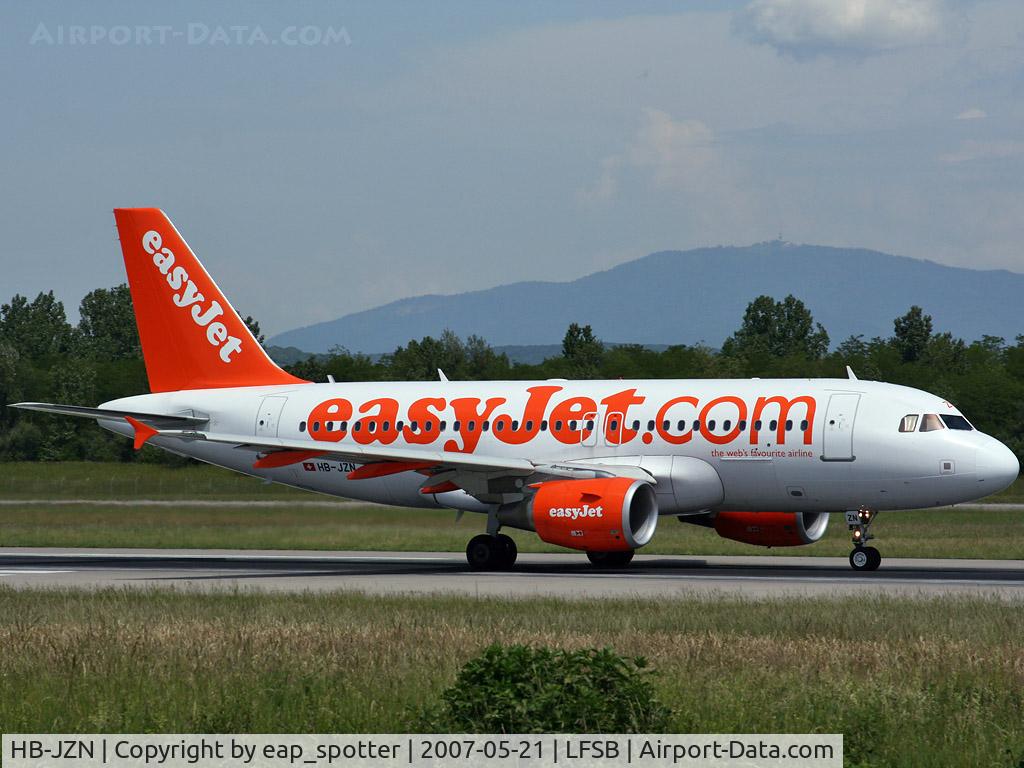 HB-JZN, 2005 Airbus A319-111 C/N 2387, landing on rwy 16