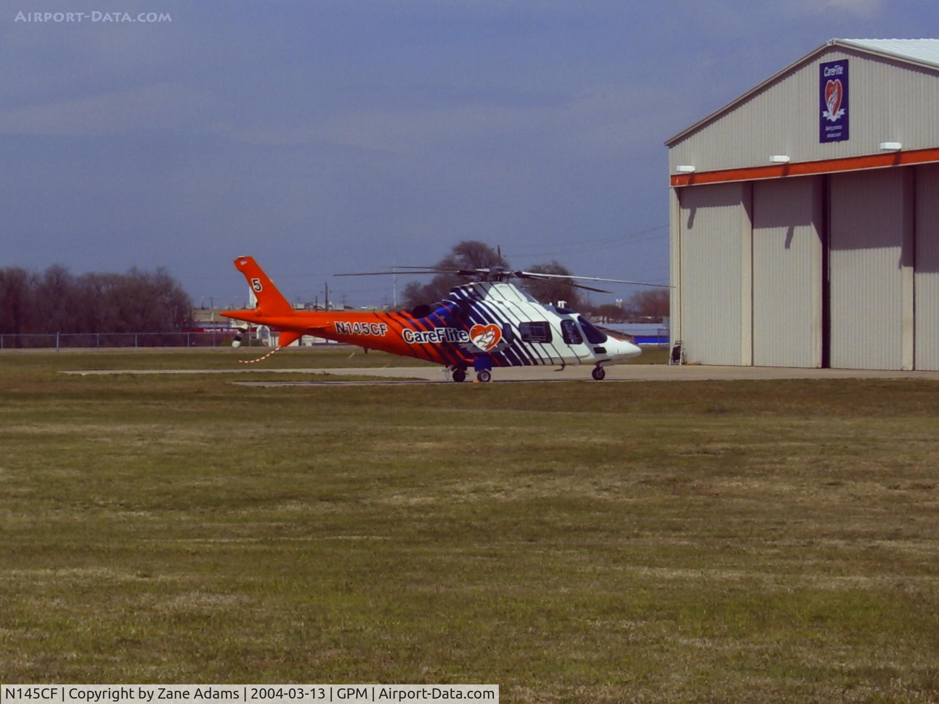 N145CF, Agusta A-109E C/N 11149, at Careflite maintanence hanger