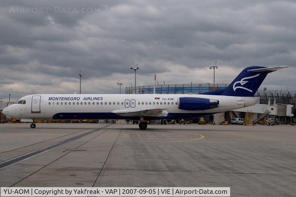 YU-AOM, 1990 Fokker 100 (F-28-0100) C/N 11321, Montenegro Airlines Fokker 100