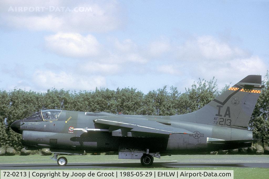 72-0213, 1972 LTV A-7D Corsair II C/N D-335, This A-7 made a lunch stop at Leeuwarden during a deployment in Great Britain