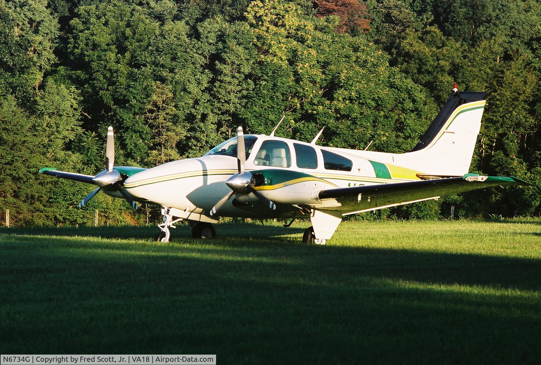 N6734G, 1980 Beech 95-B55 (T42A) Baron C/N TC-2307, Colemill President II Baron 55