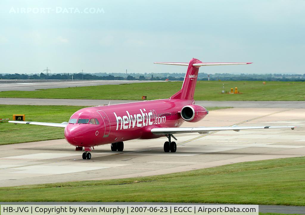 HB-JVG, 1993 Fokker 100 (F-28-0100) C/N 11478, Pink & Slender thing