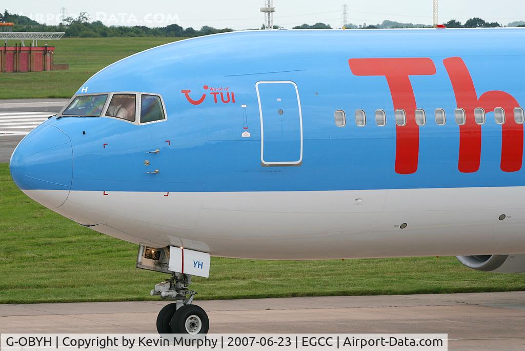 G-OBYH, 1999 Boeing 767-304/ER C/N 28883, Nose on Tomo 767