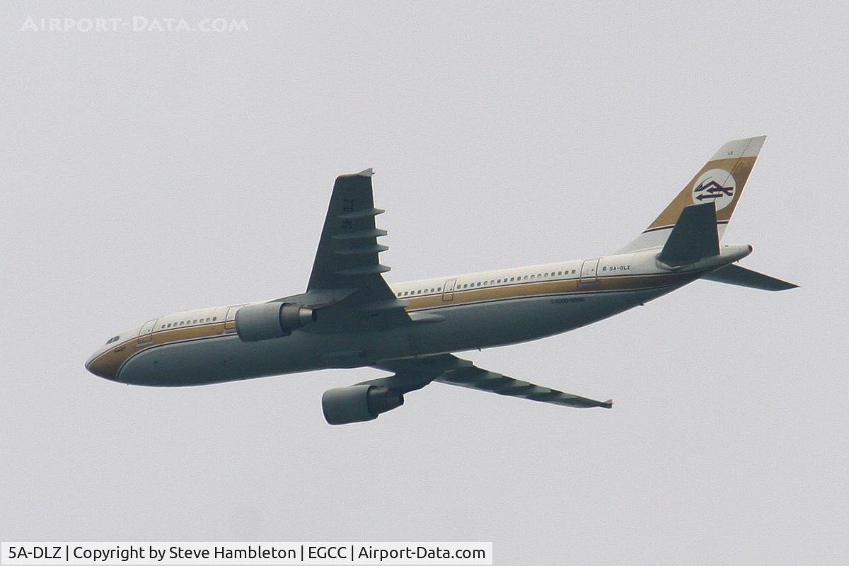 5A-DLZ, 1991 Airbus A300B4-622R C/N 616, Descending to 5,000 ft with 20 track miles to run to Manchester International Airport, UK