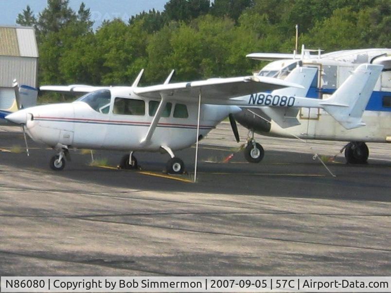 N86080, 1969 Cessna 337D Super Skymaster C/N 337-1069, On the ramp at East Troy, WI