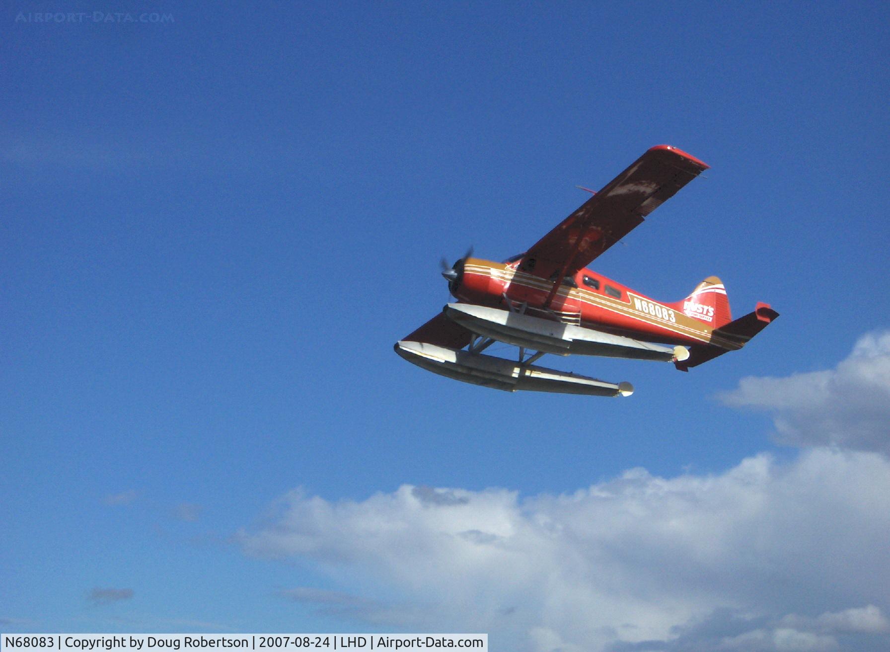 N68083, 1958 De Havilland Canada DHC-2 Beaver Mk.I C/N 1254, 1958 DeHavilland BEAVER DHC-2 Mk.1, P&W R-985 450 Hp, of Rust Air, Multiple certification, takeoff climb