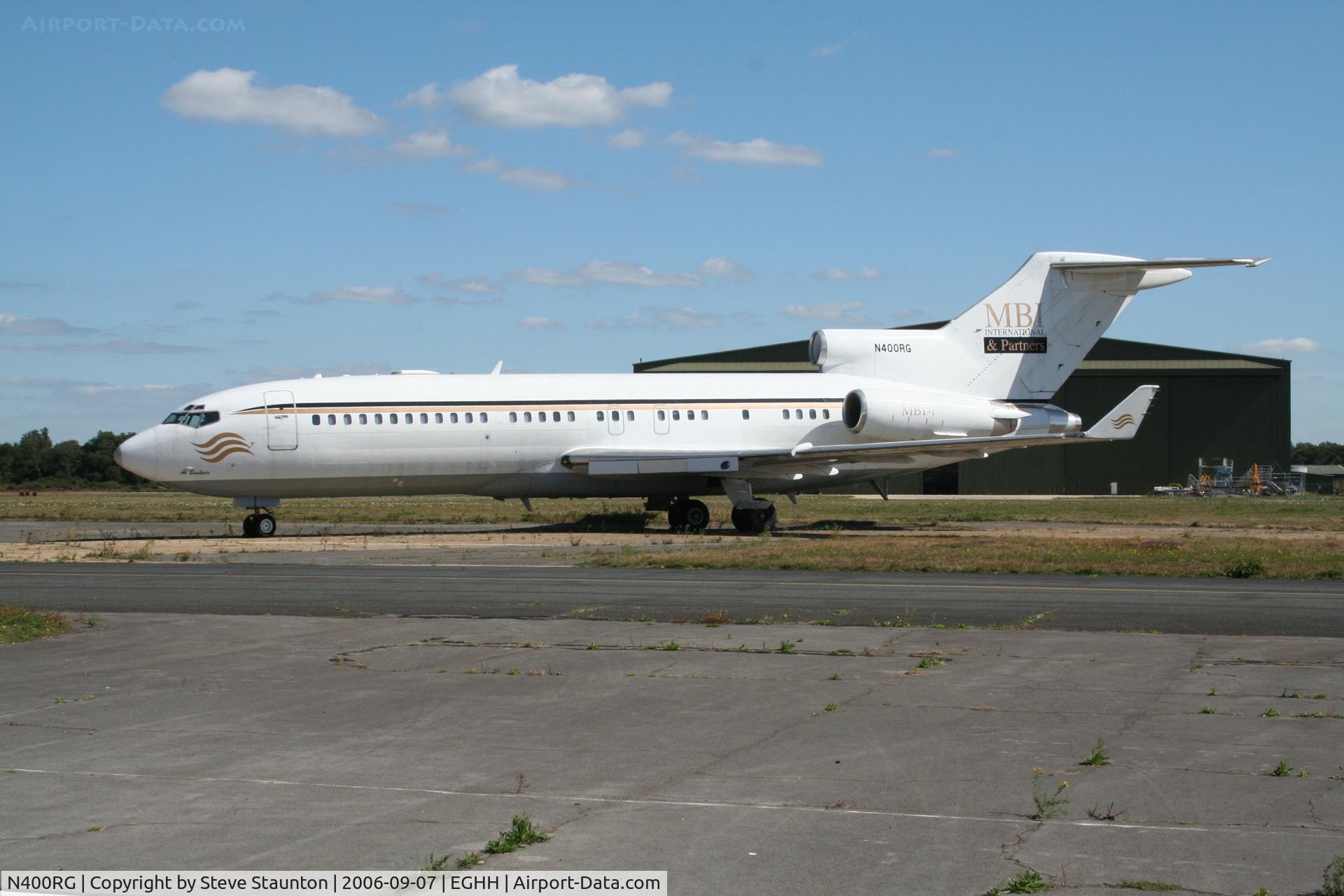 N400RG, 1967 Boeing 727-22 C/N 19149, Taken at Bournemouth September 2006