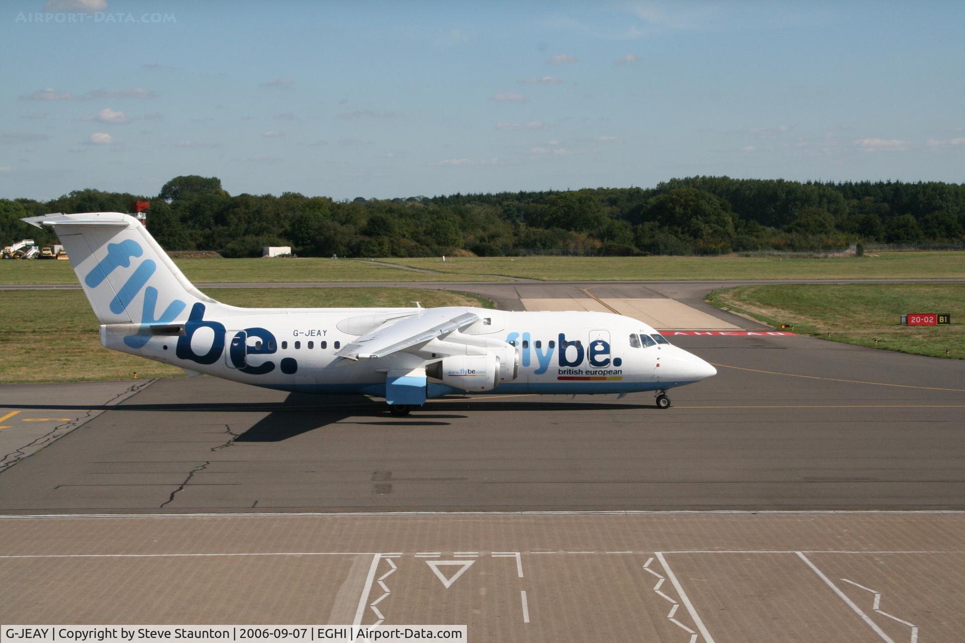 G-JEAY, 1989 British Aerospace BAe.146-200 C/N E2138, Taken at Southampton September 2006