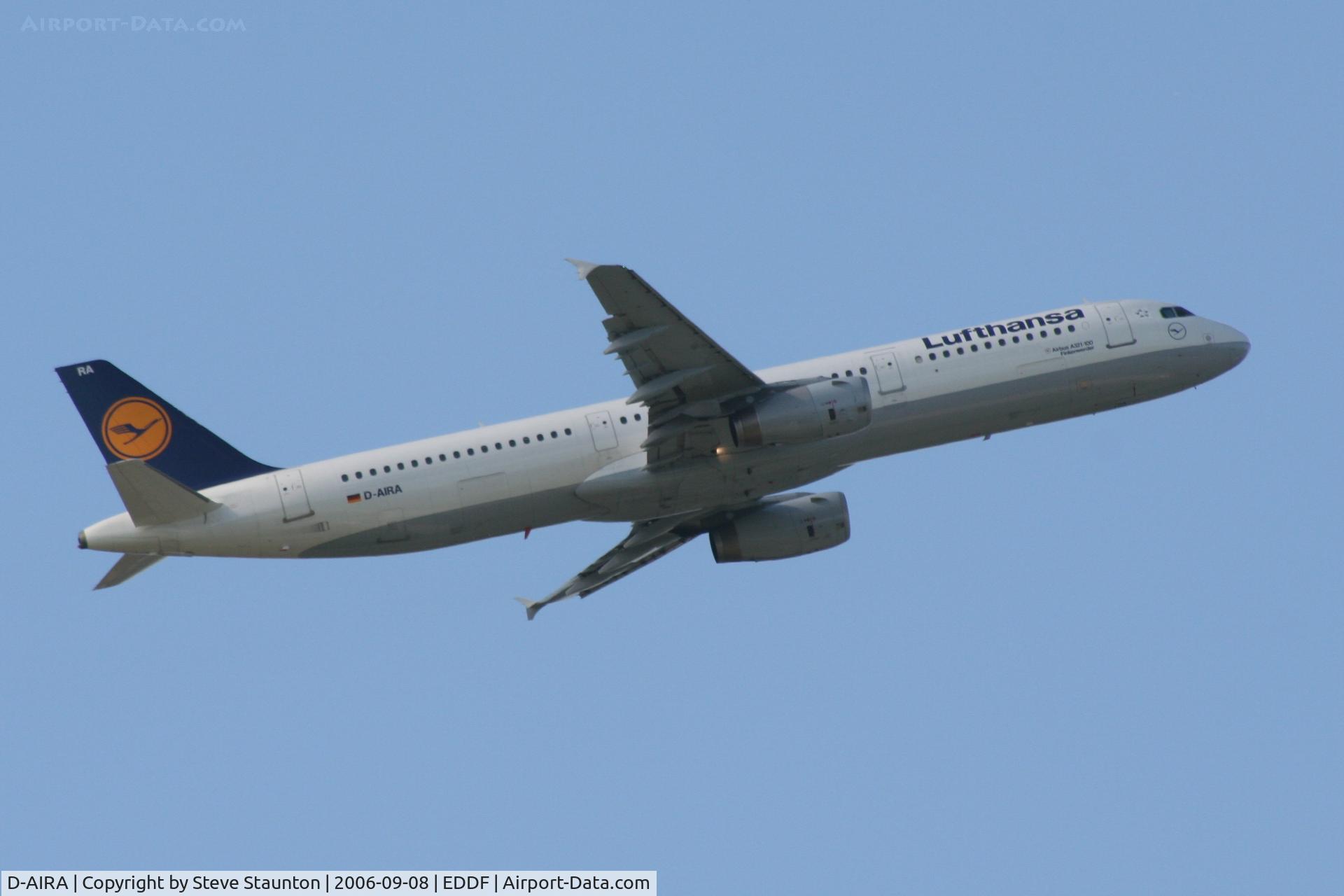 D-AIRA, 1993 Airbus A321-131 C/N 0458, Taken at Frankfurt September 2006
