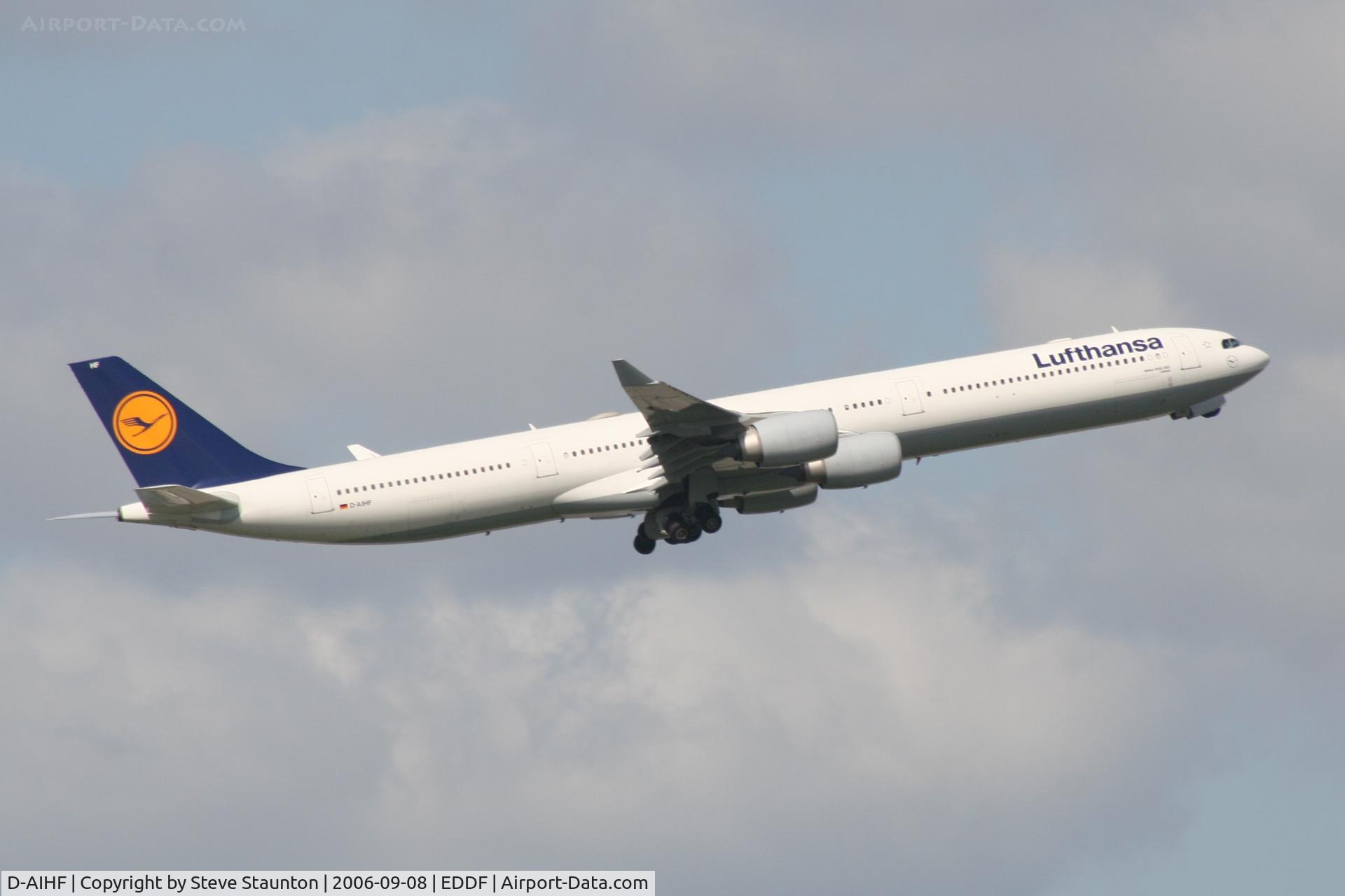 D-AIHF, 2003 Airbus A340-642 C/N 543, Taken at Frankfurt September 2006