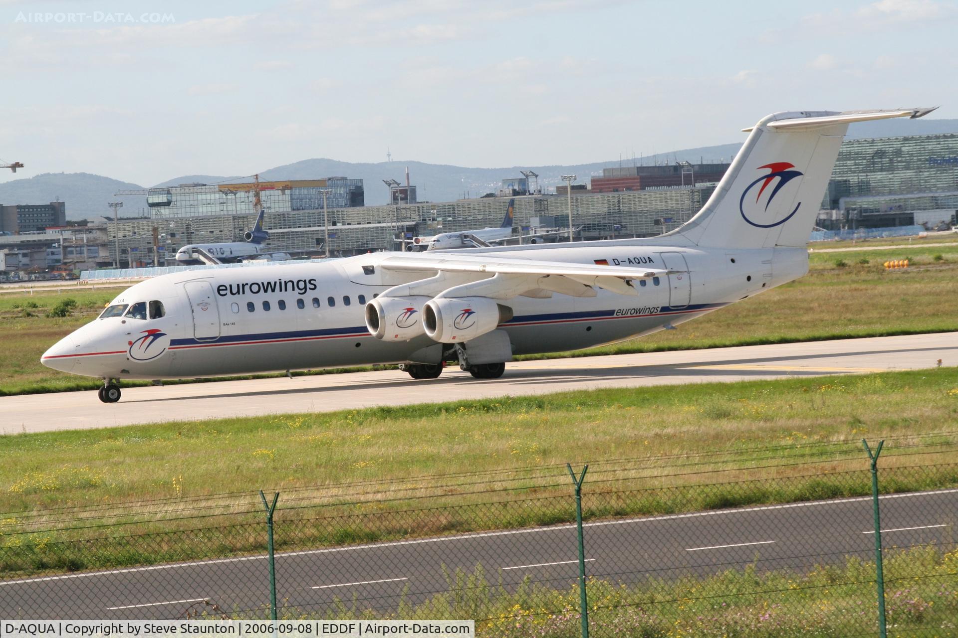 D-AQUA, 1988 British Aerospace BAe.146-300A C/N E3118, Taken at Frankfurt September 2006