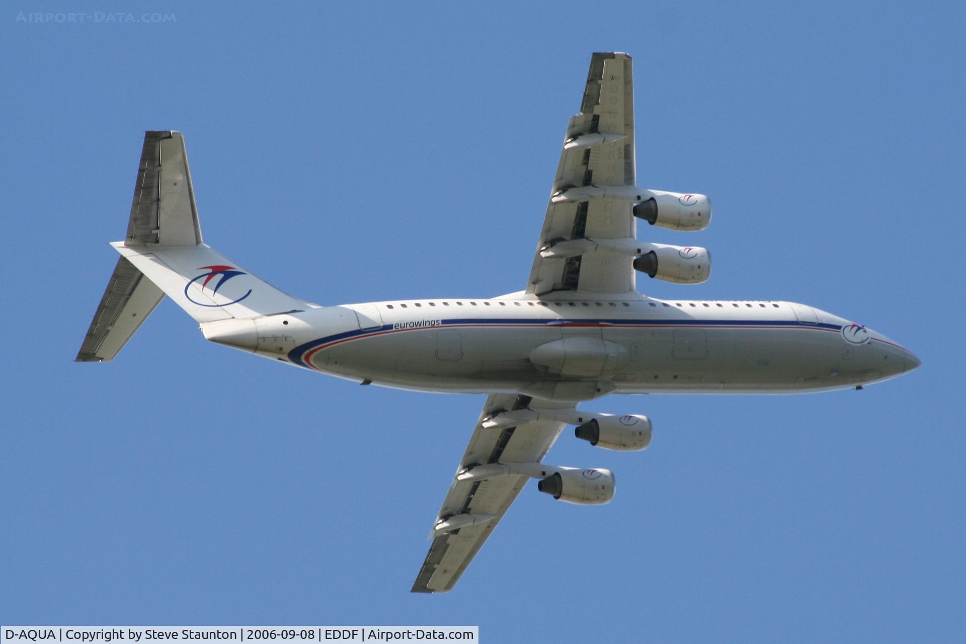D-AQUA, 1988 British Aerospace BAe.146-300A C/N E3118, Taken at Frankfurt September 2006