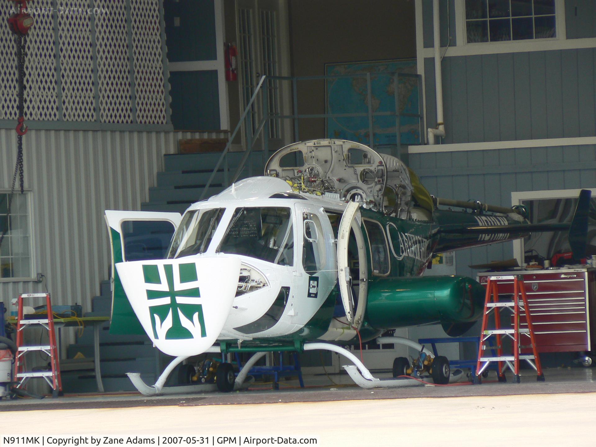 N911MK, Eurocopter-Kawasaki EC-145 (BK-117C-2) C/N 9218, Heavy Maintainence or Modification Bell 222U