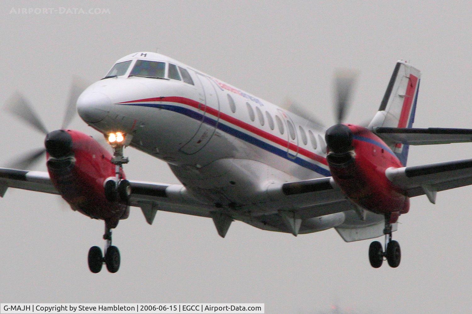 G-MAJH, 1993 British Aerospace Jetstream 41 C/N 41010, Departing from a cold, wet and foggy Manchester