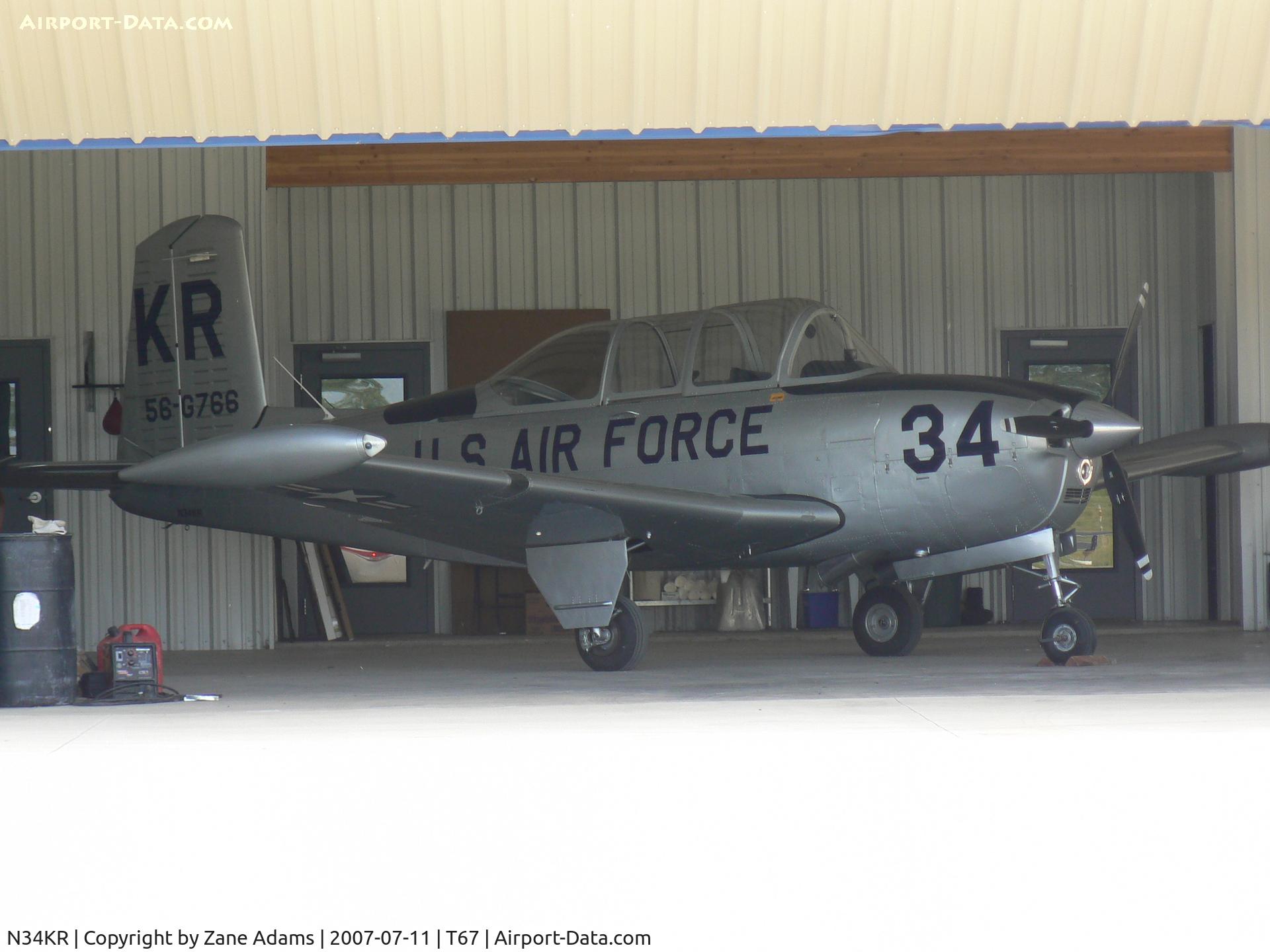 N34KR, 1956 Beech A45 C/N G-766, In the hanger