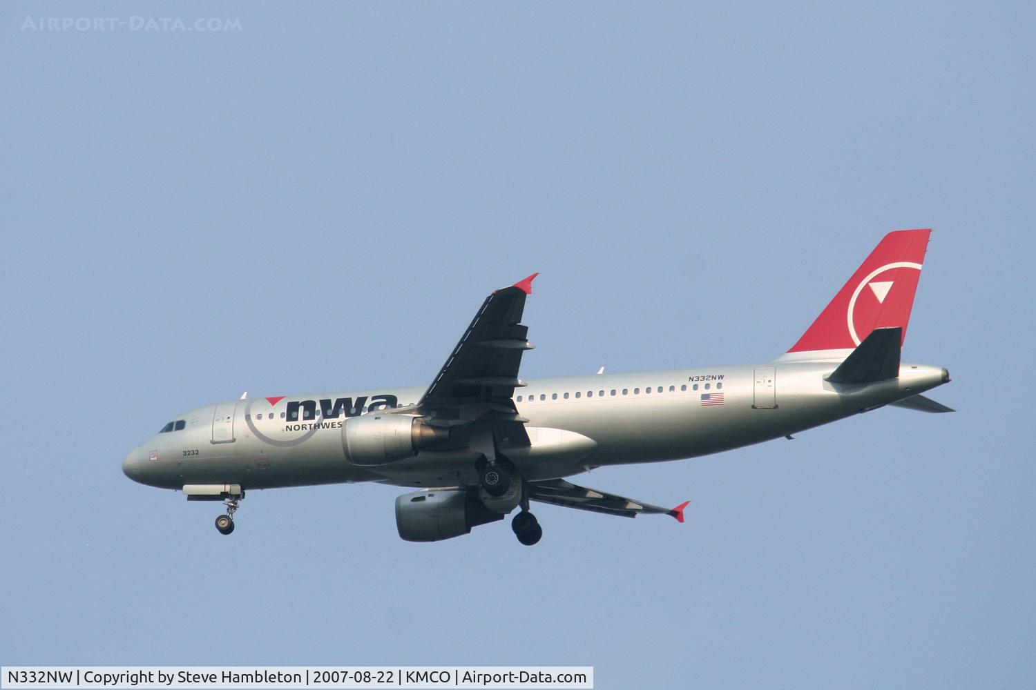 N332NW, 1992 Airbus A320-211 C/N 319, Six miles out from Orlando International