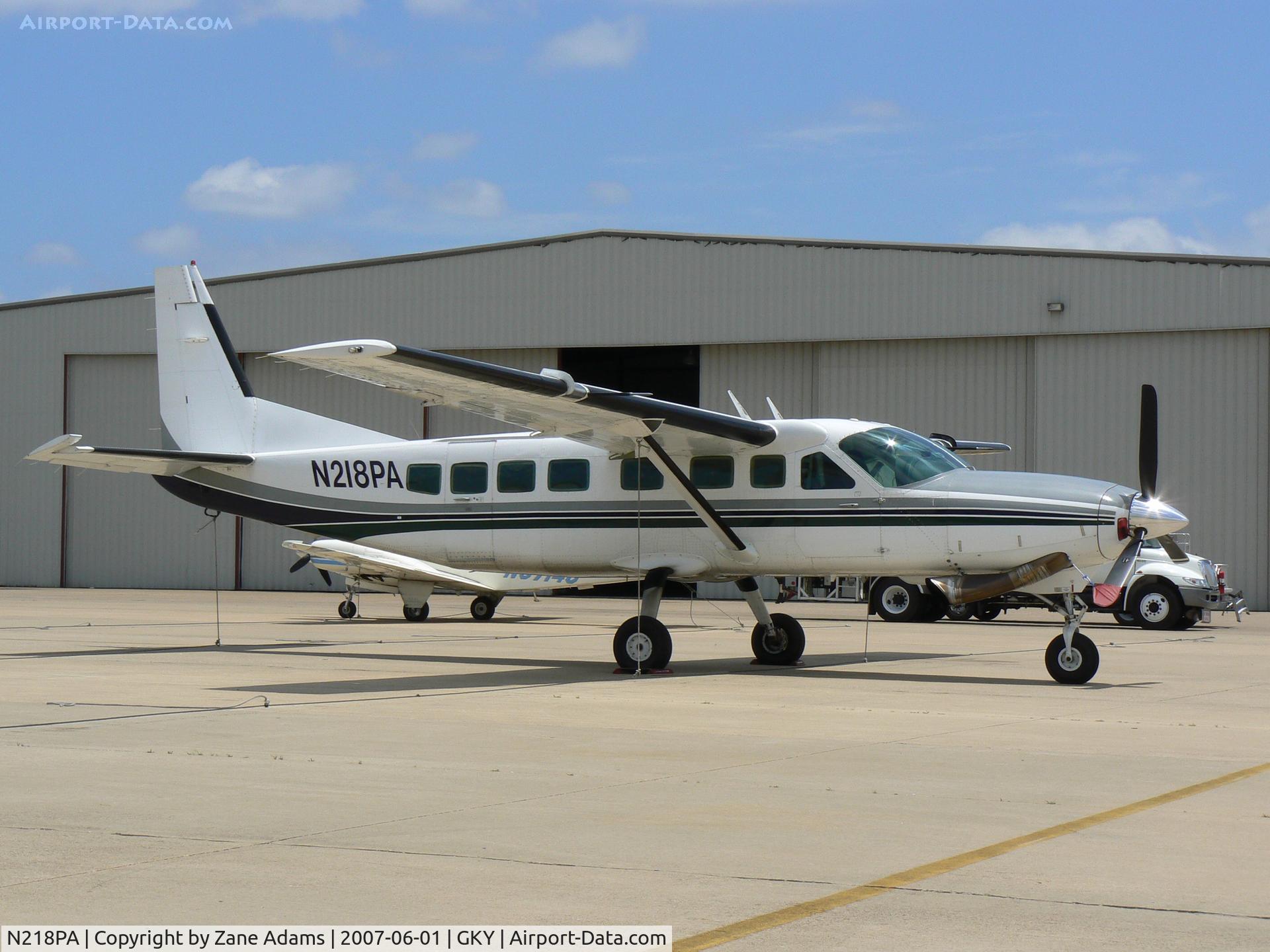 N218PA, 1992 Cessna 208B C/N 208B0306, on the ramp at Arlington Muni