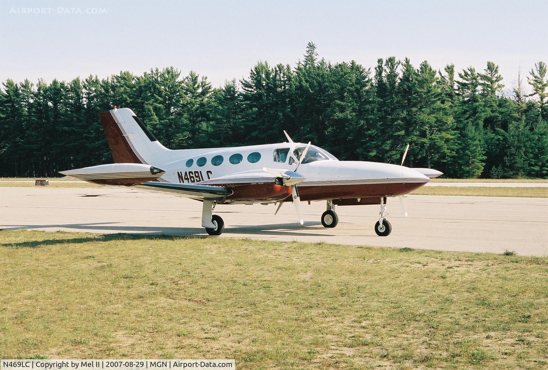 N469LC, 1974 Cessna 421B Golden Eagle C/N 421B0627, Parked @ Harbor Springs Airport (MGN)