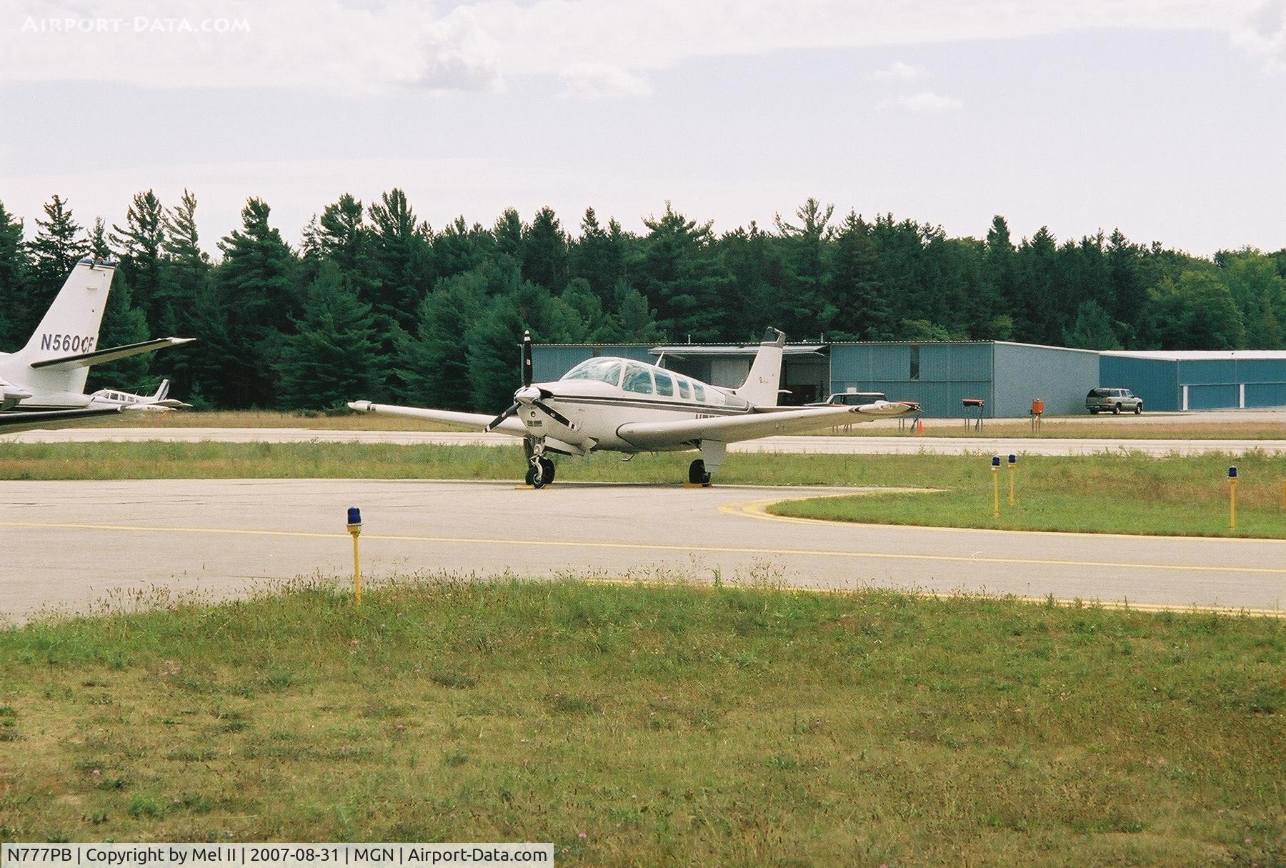 N777PB, 1973 Beech A36 Bonanza 36 C/N E-439, Parked @ Harbor Springs Airport (MGN)
