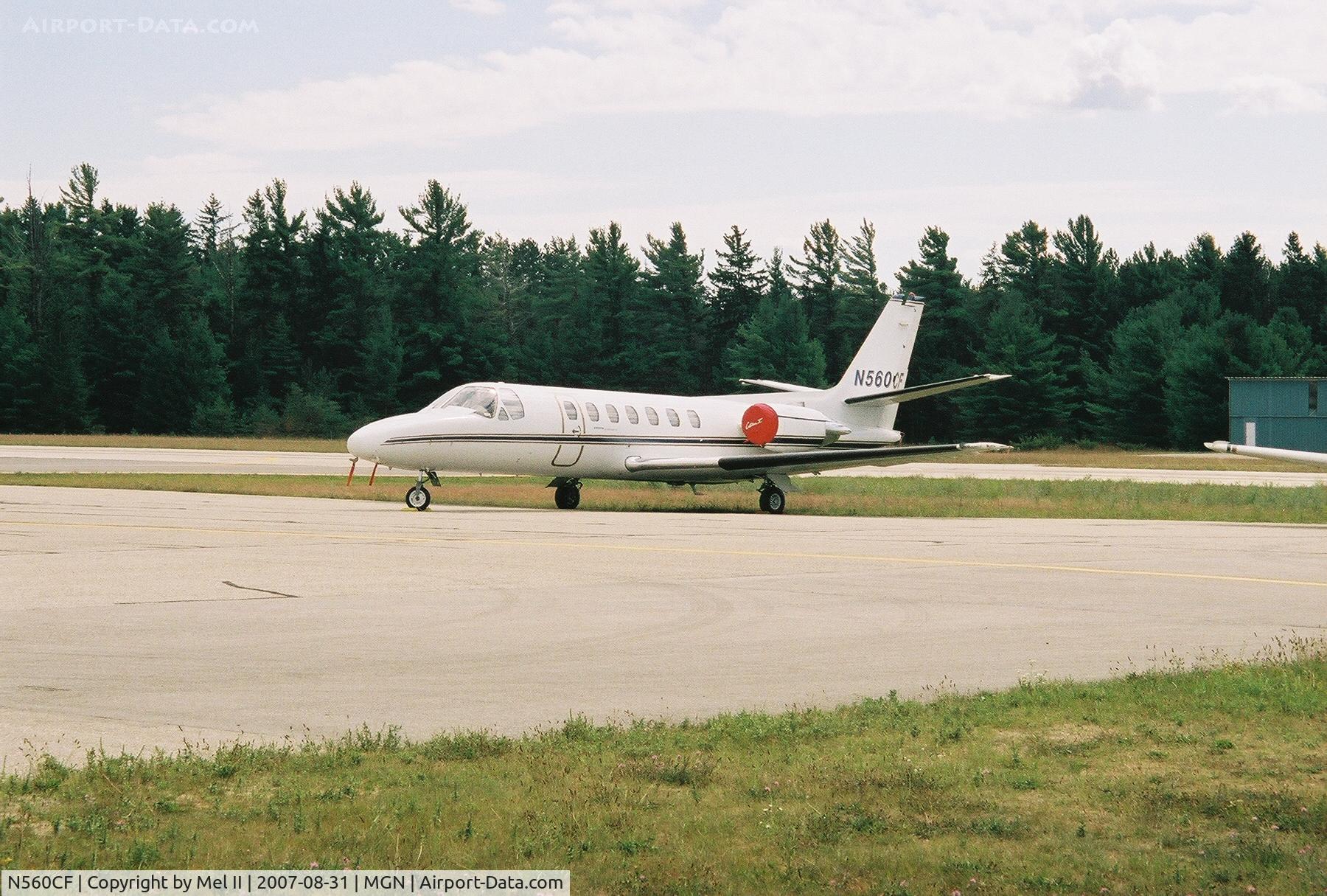 N560CF, 1990 Cessna 560 Citation V C/N 560-0040, Parked @ Harbor Springs Airport (MGN)