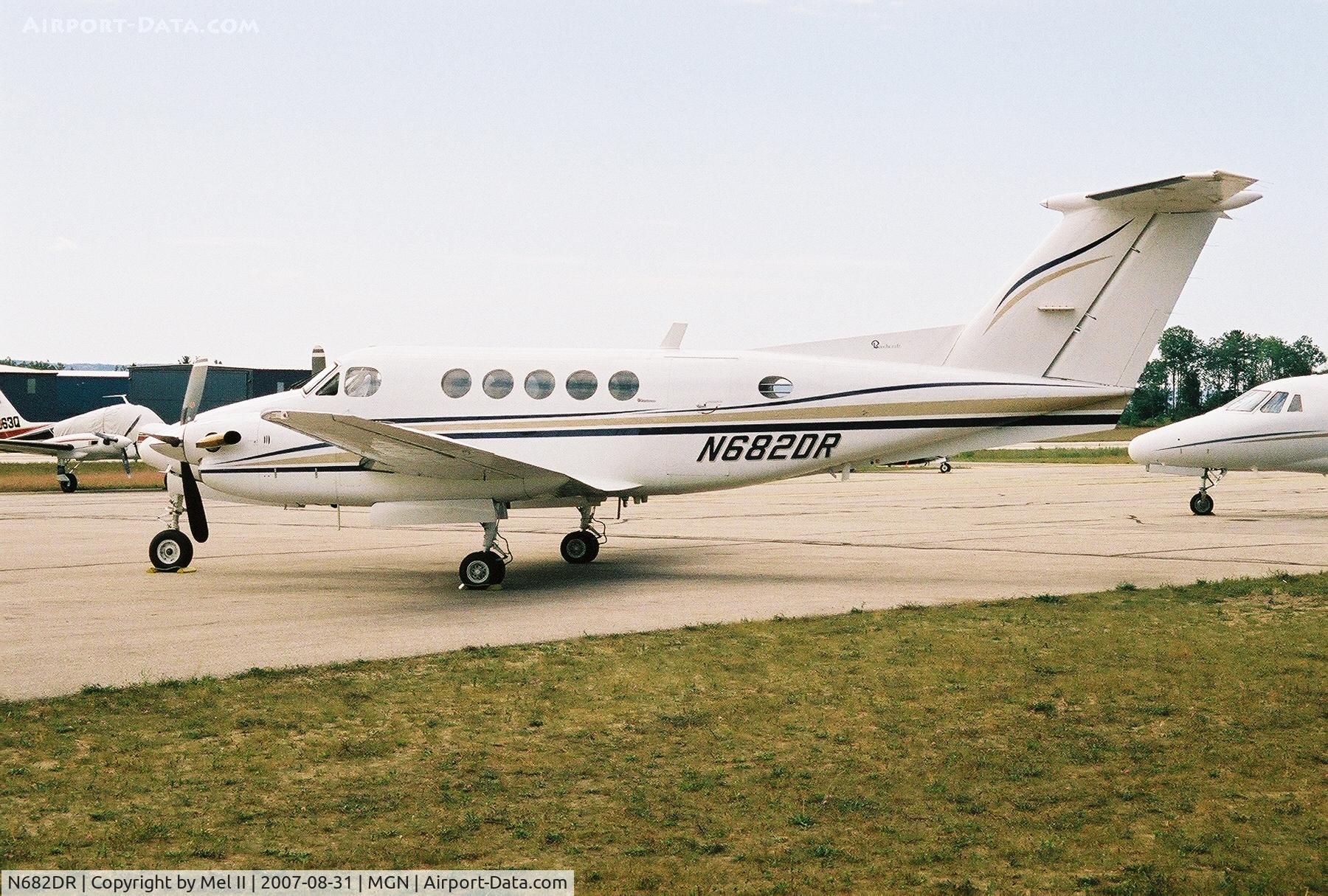 N682DR, 1976 Beech 200 Super King Air C/N BB-130, Parked @ Harbor Springs Airport (MGN)