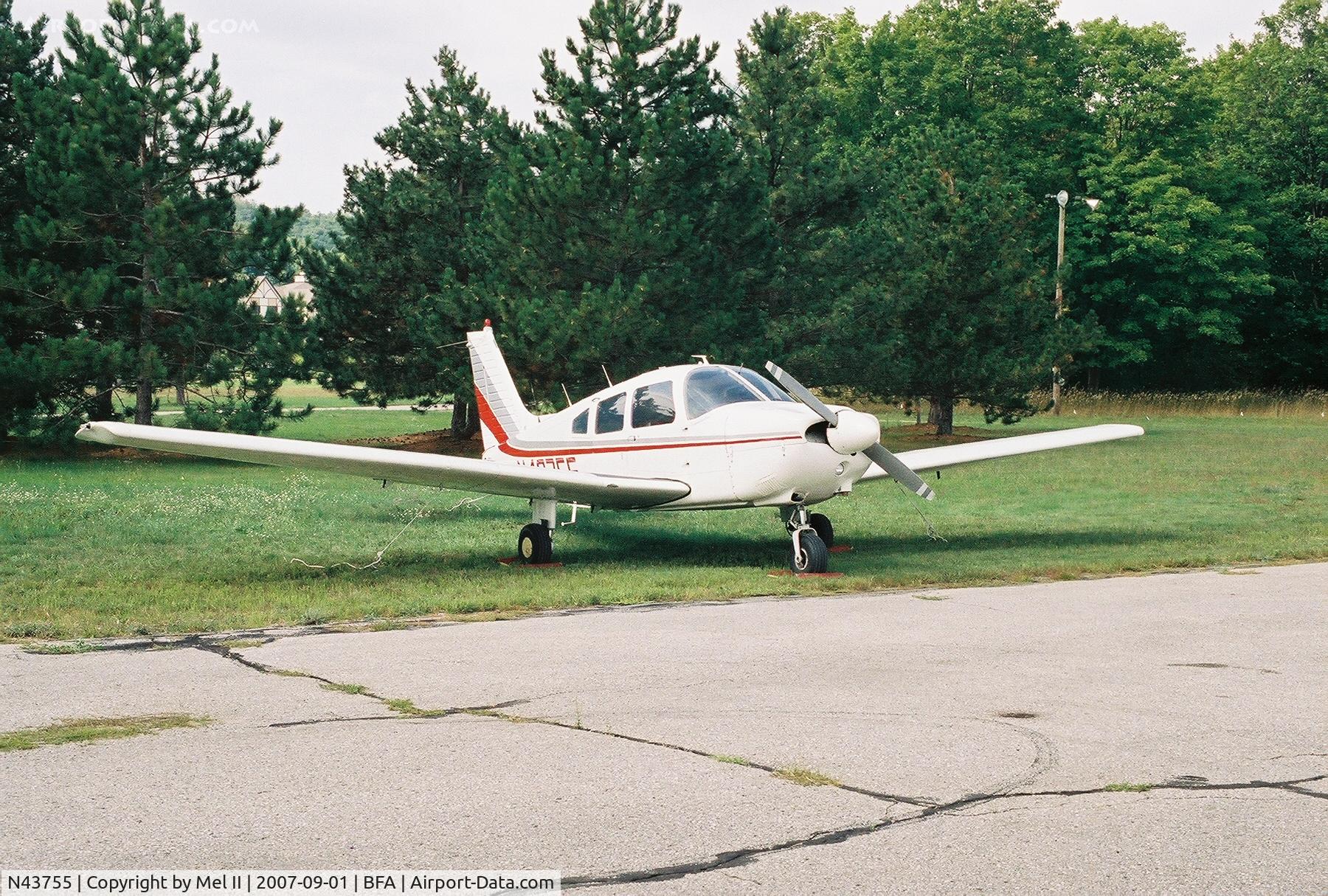N43755, 1977 Piper PA-28-181 C/N 28-7890010, Parked @ Boyne Mountain Airport (BFA)