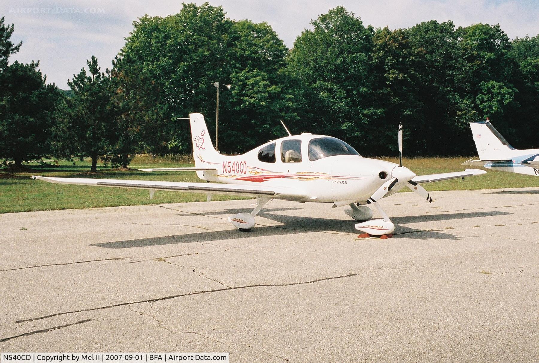 N540CD, 2005 Cirrus SR22 C/N 1625, Parked @ Boyne Mountain Airport (BFA)