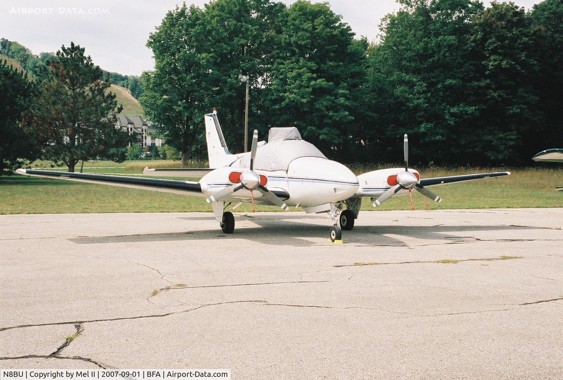 N8BU, 1970 Beech 95-B55 Baron C/N TC-1322, Parked @ Boyne Mountain Airport (BFA)