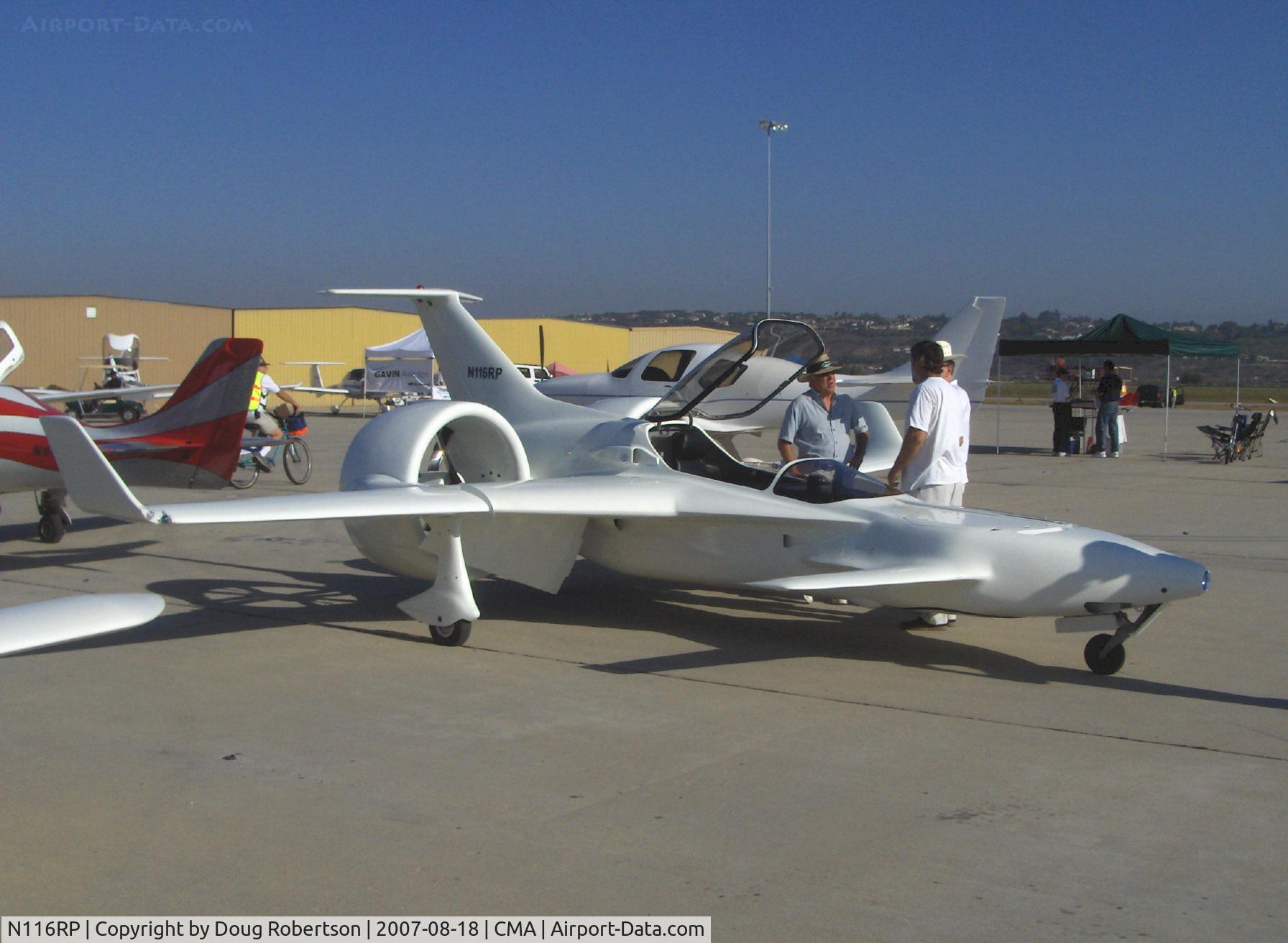 N116RP, Parker Alienair 1 C/N PS1, 2007 Parker ALIENAIR 1 one-off, Toyota Superturbo racing engine 290 Hp, triple shaft transmission,  triple ducted fans rotorcraft, retractible landing gear, has taxied under power, but not flown as of photos date, Experimental class