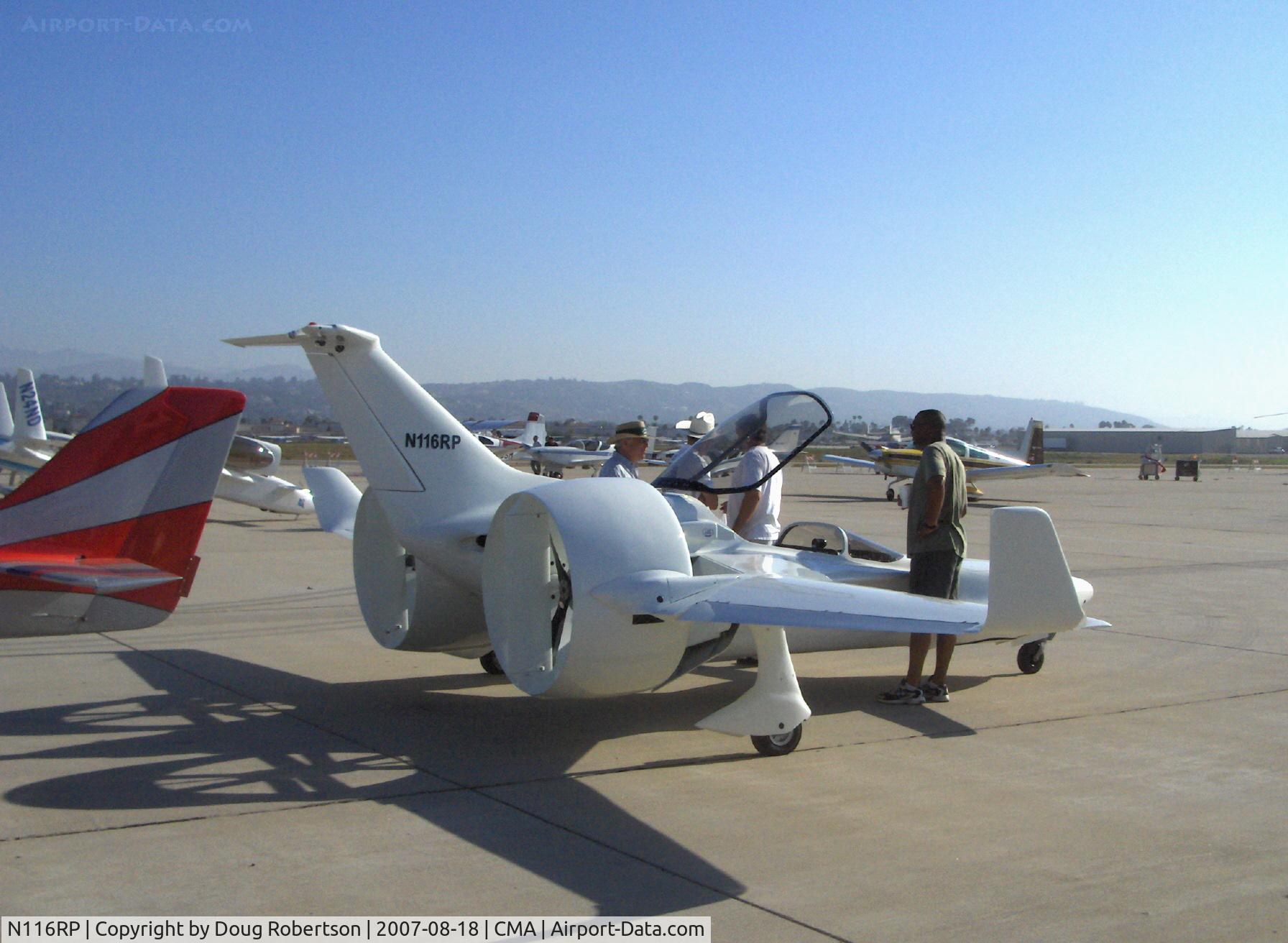 N116RP, Parker Alienair 1 C/N PS1, 2007 Parker ALIENAIR 1 one-off, Toyota Superturbo racing engine 290 Hp, triple ducted fans rotorcraft, reinforced composite construction-excellent workmanship, Experimental class