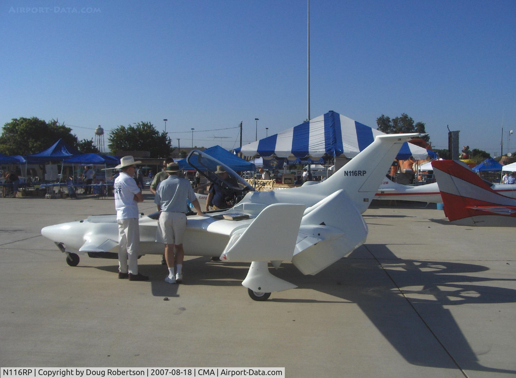 N116RP, Parker Alienair 1 C/N PS1, 2007 Parker ALIENAIR 1 one-off, Toyota Superturbo racing engine 290 Hp, triple ducted fans, T-tail, forward canard, winglets, Experimental class