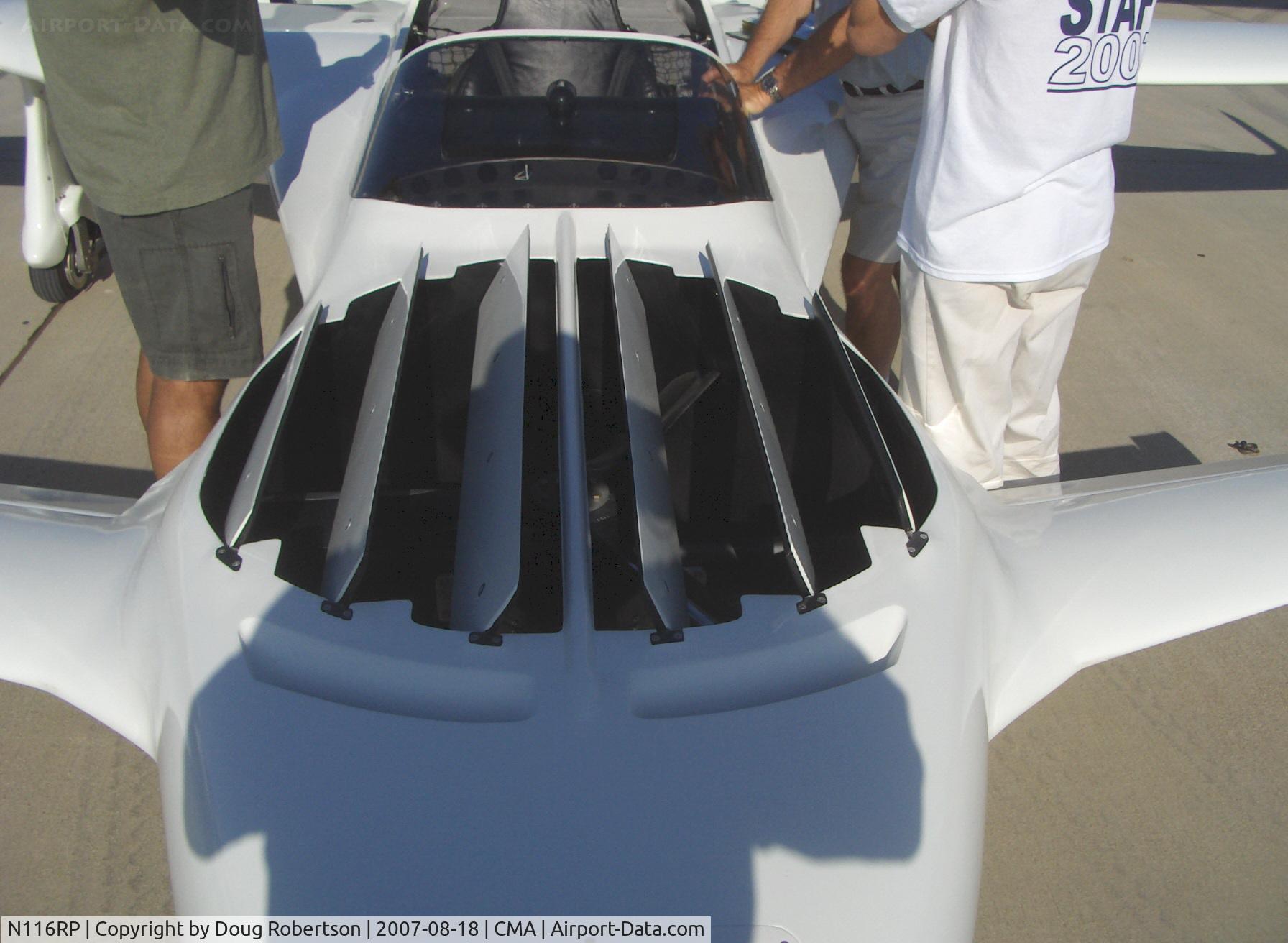 N116RP, Parker Alienair 1 C/N PS1, 2007 Parker ALIENAIR 1 one-off, Toyota Superturbo racing engine 290 Hp, triple ducted fans, forward fan with control surfaces, roots of canard, cockpit behind, Experimental class
