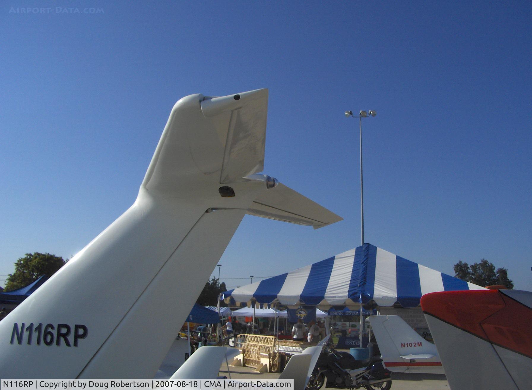 N116RP, Parker Alienair 1 C/N PS1, 2007 Parker ALIENAIR 1 one-off, Toyota Superturbo racing engine 290 Hp, triple ducted fans, T-tail with elevators, rudder, Experimental class