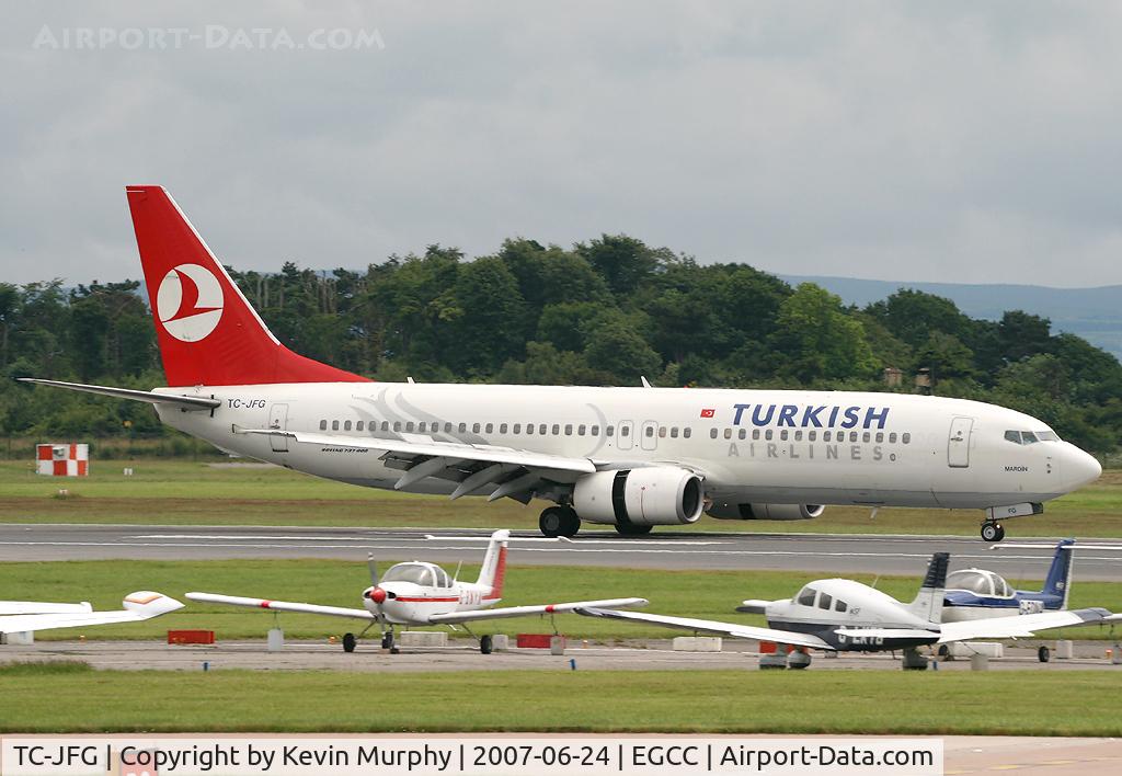 TC-JFG, 1998 Boeing 737-8F2 C/N 29769/102, Slowing down on 23R