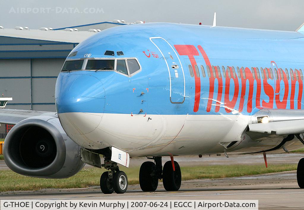 G-THOE, 1995 Boeing 737-3Q8 C/N 26313, Close up at the threshold
