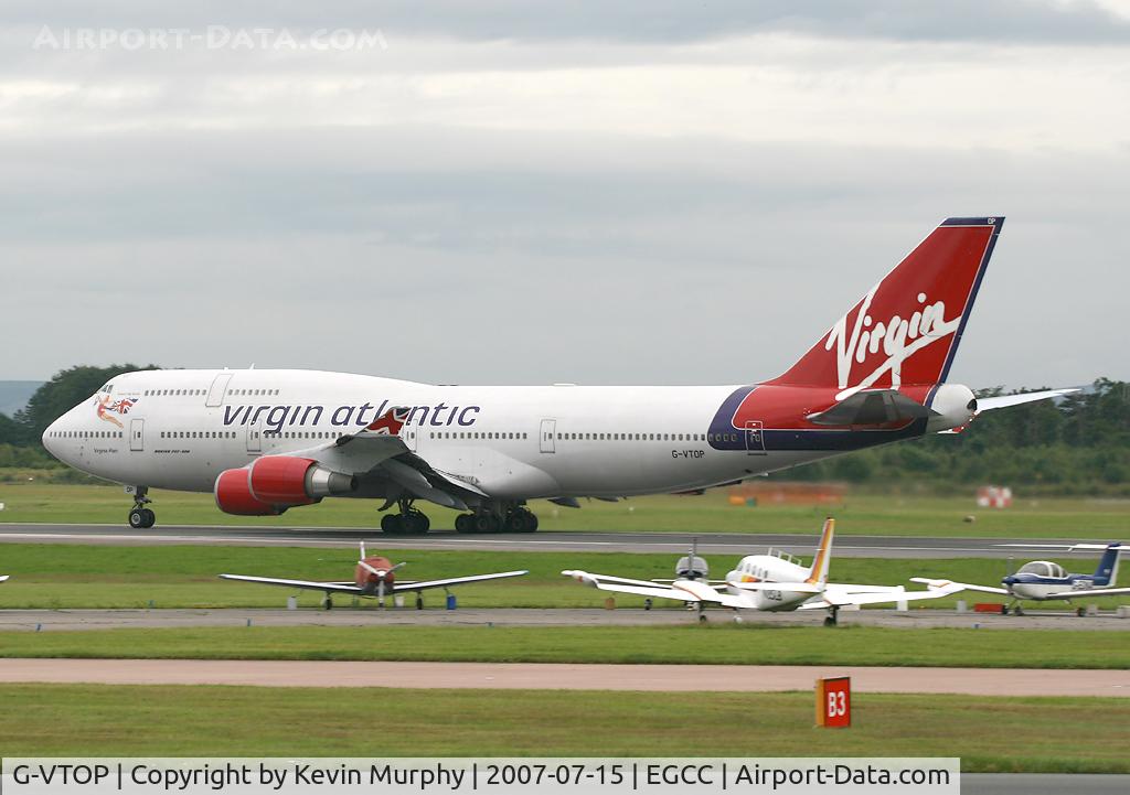 G-VTOP, 1997 Boeing 747-4Q8 C/N 28194, Virgin 747 taking off 05L