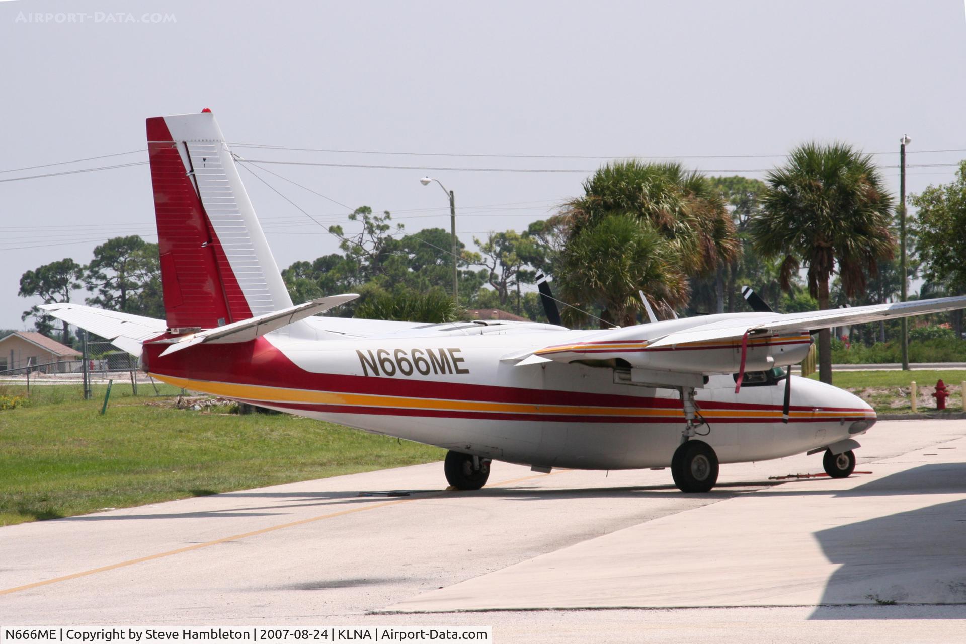 N666ME, 1965 Aero Commander 500B Commander C/N 1531-190, Just arrived at Lantana