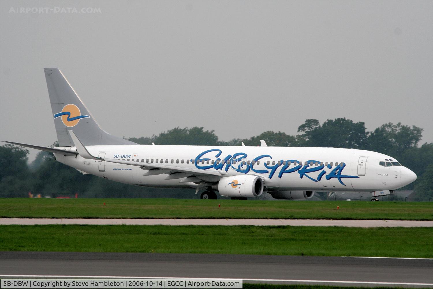 5B-DBW, 2003 Boeing 737-8Q8 C/N 30671, At Manchester International Airport, UK