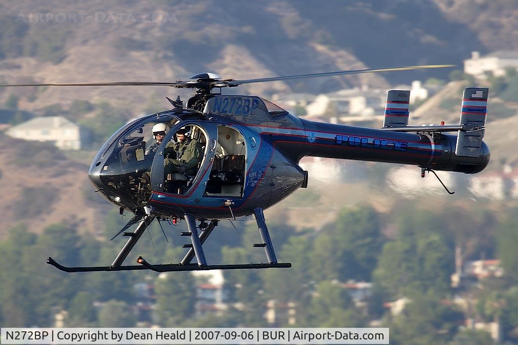 N272BP, 1992 McDonnell Douglas 500N C/N LN040, Burbank PD's 1992 McDonnell Douglas Helicopter 500N (N272BP) on approach to RWY 26.