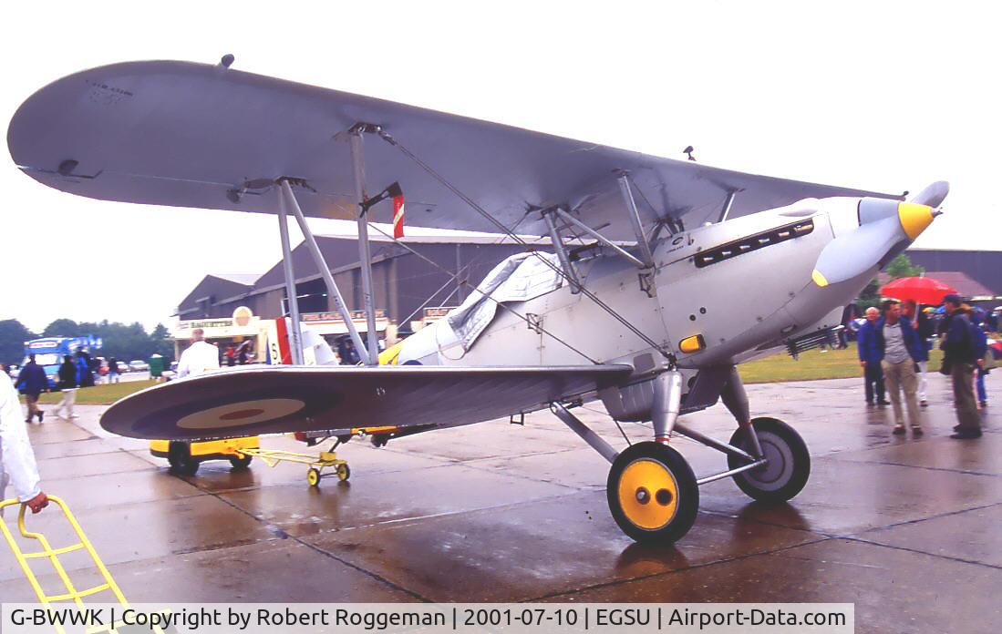 G-BWWK, 1932 Hawker Nimrod I C/N 41H-43617, Towed to the hangar.