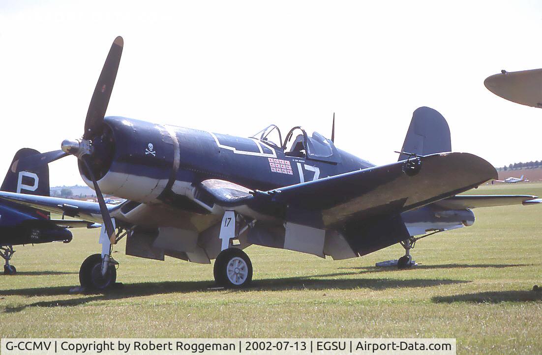 G-CCMV, 1945 Goodyear FG-1D Corsair C/N 3660, Morning line up.