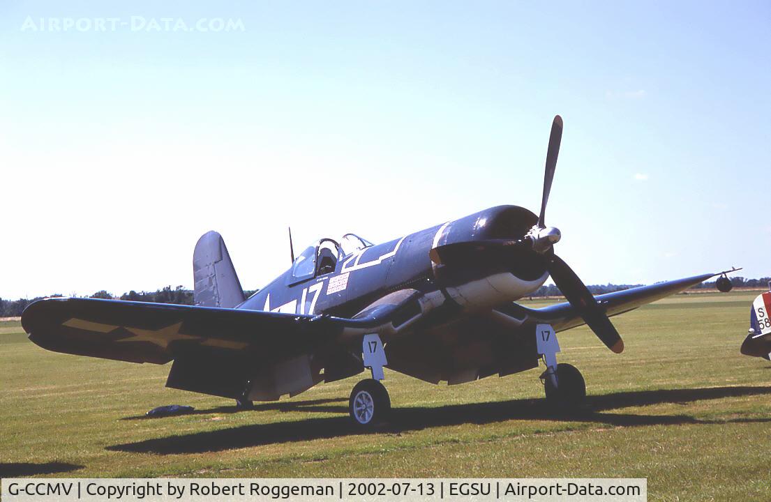 G-CCMV, 1945 Goodyear FG-1D Corsair C/N 3660, Morning line up.