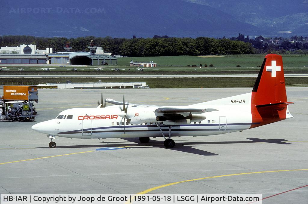 HB-IAR, 1991 Fokker 50 C/N 20210, now flying with Denim Air as PH-FZH