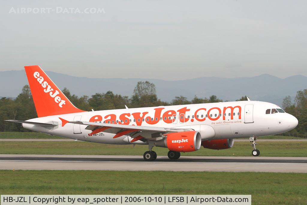 HB-JZL, 2004 Airbus A319-111 C/N 2353, landing on rwy 16