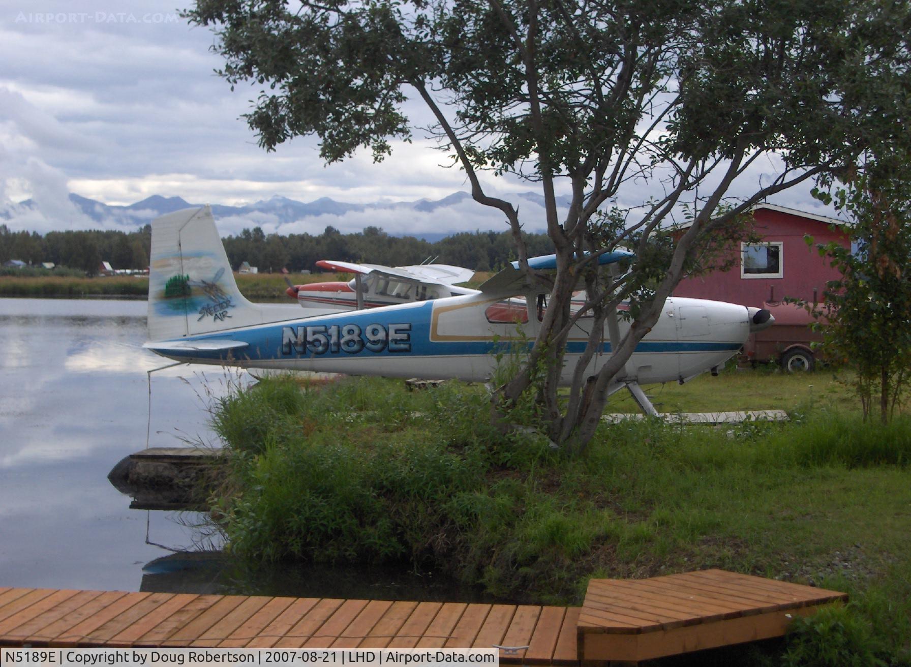 N5189E, 1959 Cessna 180B C/N 50489, 1959 Cessna 180B SKYWAGON, Continental O-470 230 Hp, Alaska tail art