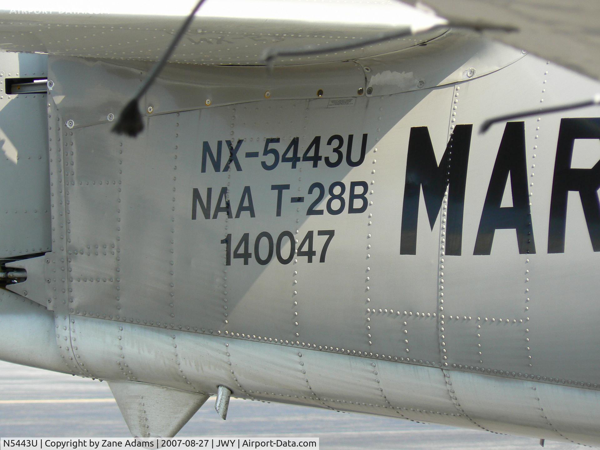 N5443U, North American T-28B Trojan C/N 219-46, Trojan Phlyers Air Race & Airshow Team