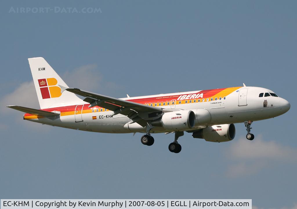 EC-KHM, 2007 Airbus A319-111 C/N 3209, Iberia A319