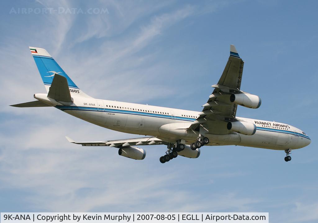 9K-ANA, 1995 Airbus A340-313 C/N 089, Kuwait 340